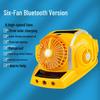 Six-Fan Multifunctional Cooling Hat with Solar Bluetooth Headlamp