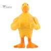 Desktop Duck Decoration Resin Muscular Figurine, Strong Fitness Statue, Home Office Decor White Yellow Shape Ornament for Table Humorous Animal Desk
