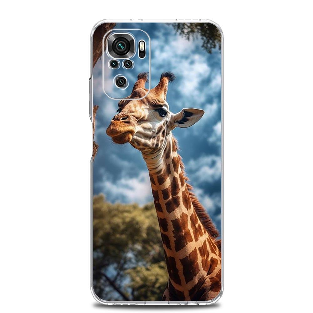

Чехол для телефона Xiaomi Redmi Note 13 12 5G 9S 9 8 10 11 Pro Plus 4G 9T 13C 12C10C 9C 9A 7, прозрачный чехол с изображением жирафа Note 12Pro 4G