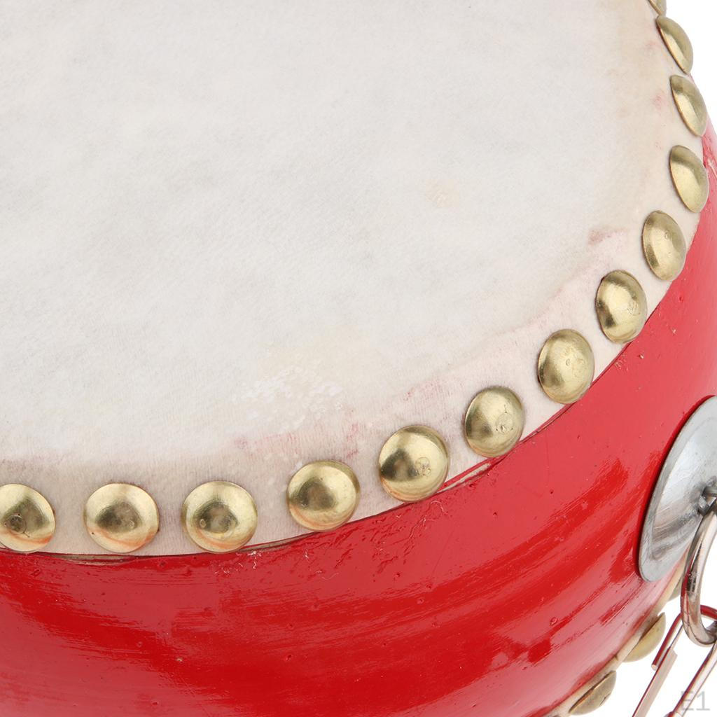 Ballad Drum,Chinese Ancient Drum Musical Percussion Cowhide Waist Children Toy with Sticks