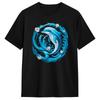 Dolphin Colorful Rainbow Oceanscape Tshirt Summer Streetwear Tshirts 100 Cotton Fashion Tshirt For Unisex Casual Clothes