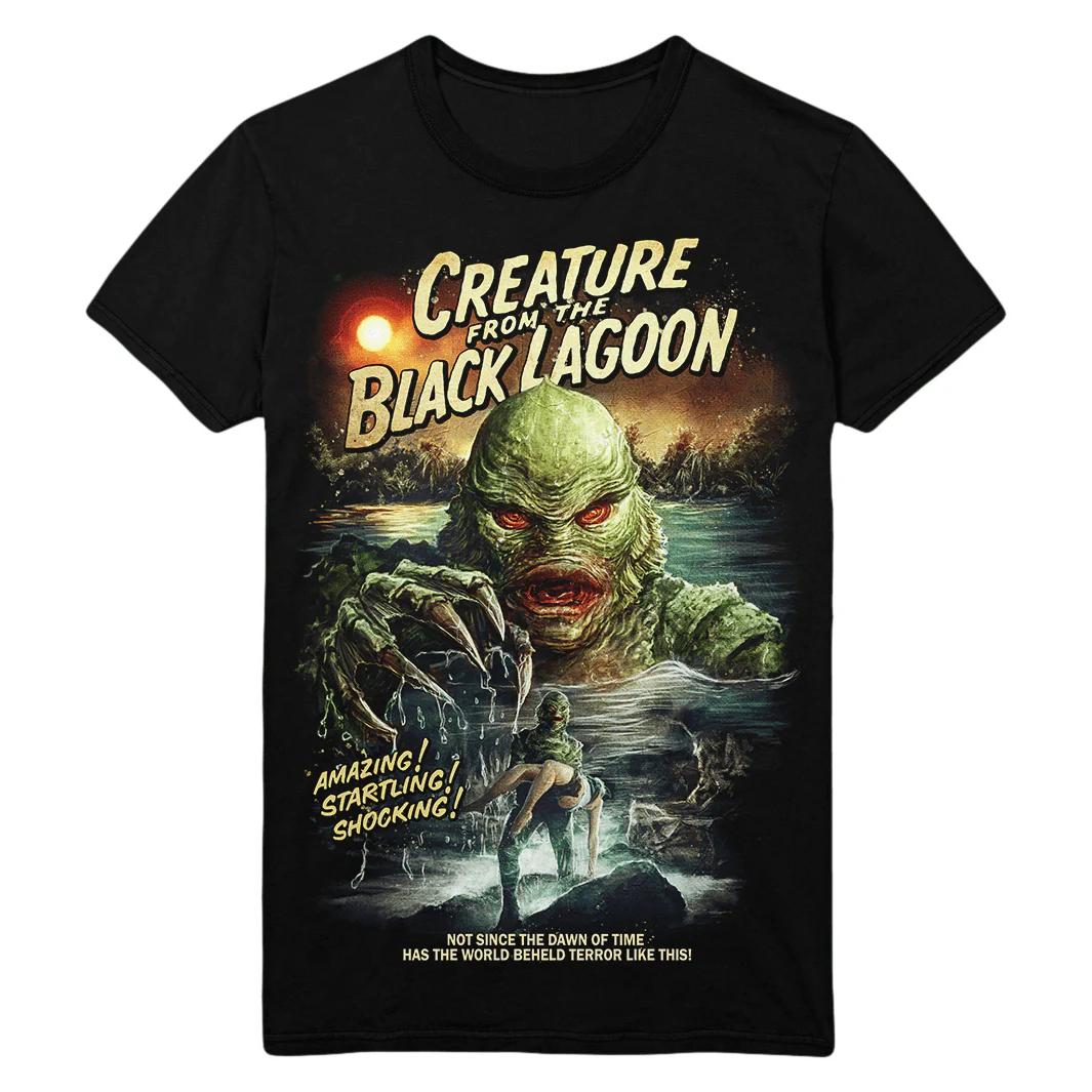 Creature From The Black Lagoon TShirt Unisex Classic Universal Monsters Horror Graphic Short Sleeve Streetwear Retro Horror Top M
