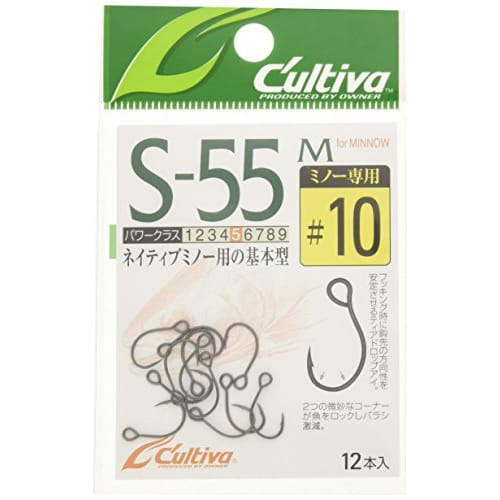 

OWNER S-55M Single Hook 10 11770 Fishhook Black