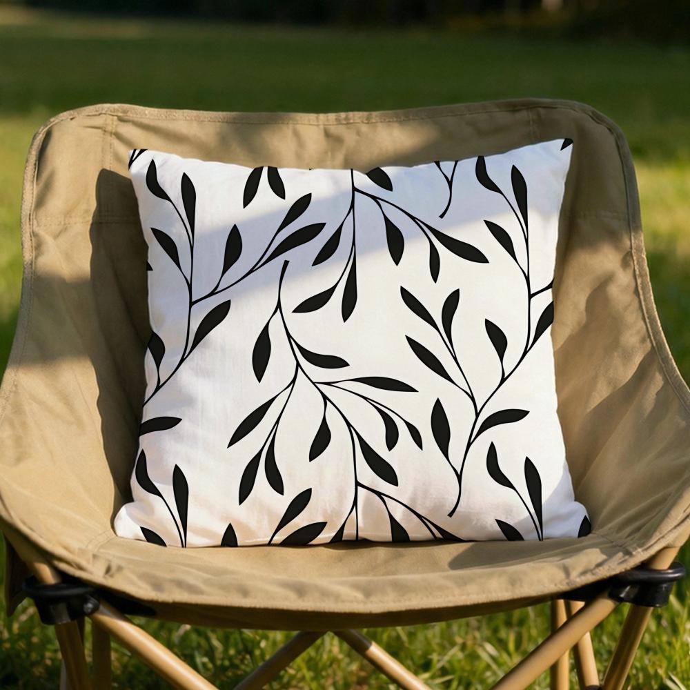 Lush Leaves Cushion Cover Soft Reversible  Durable Pillow Cover  MultiScene Use for Home  Car Daily Comfort