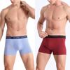 3 Stück/Packung Einfarbige Herren-Boxershorts Baumwolle Buchstabe Elastisches Band Herren-Slips