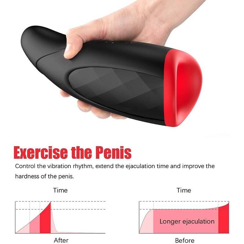 Male Masturbation Equipment Red Lips Flame Penis Movement Heating Vibration Airplane Cup Masturbation Set Adult Products Men