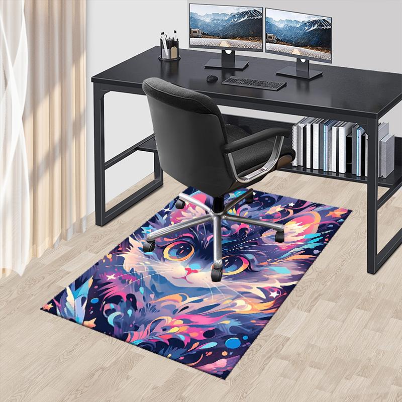 

1pc Colorful Anime Cat Office Carpet Non Slip Rug for Home Decor, Living Room, Bedroom, Game Room & Dormitory 60cm by 90cm