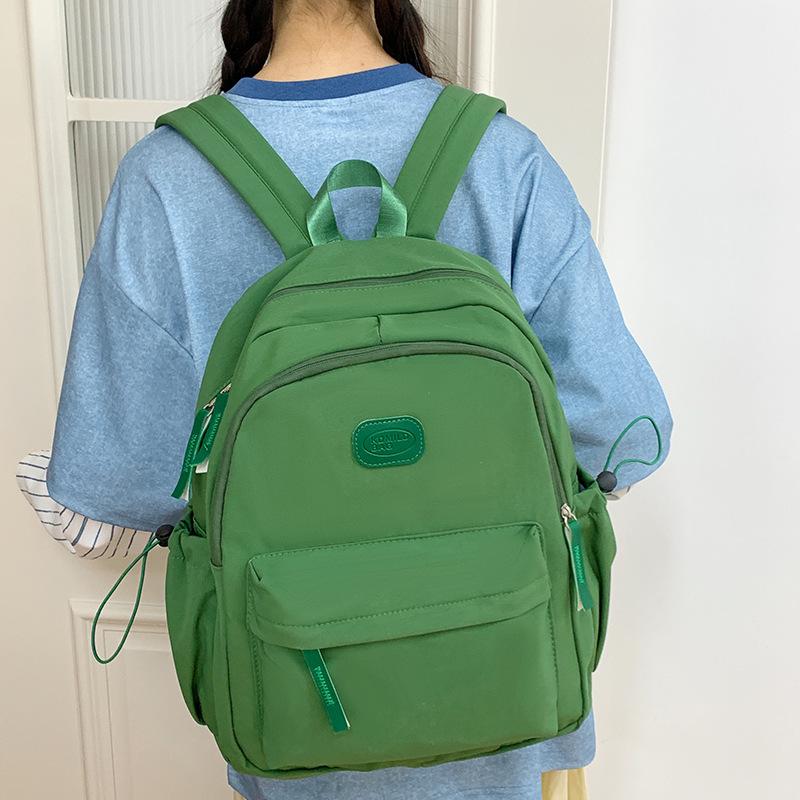 Daily Commute Travel Sports Solid Color Student Schoolbag New Junior High School High School Large Capacity Backpack
