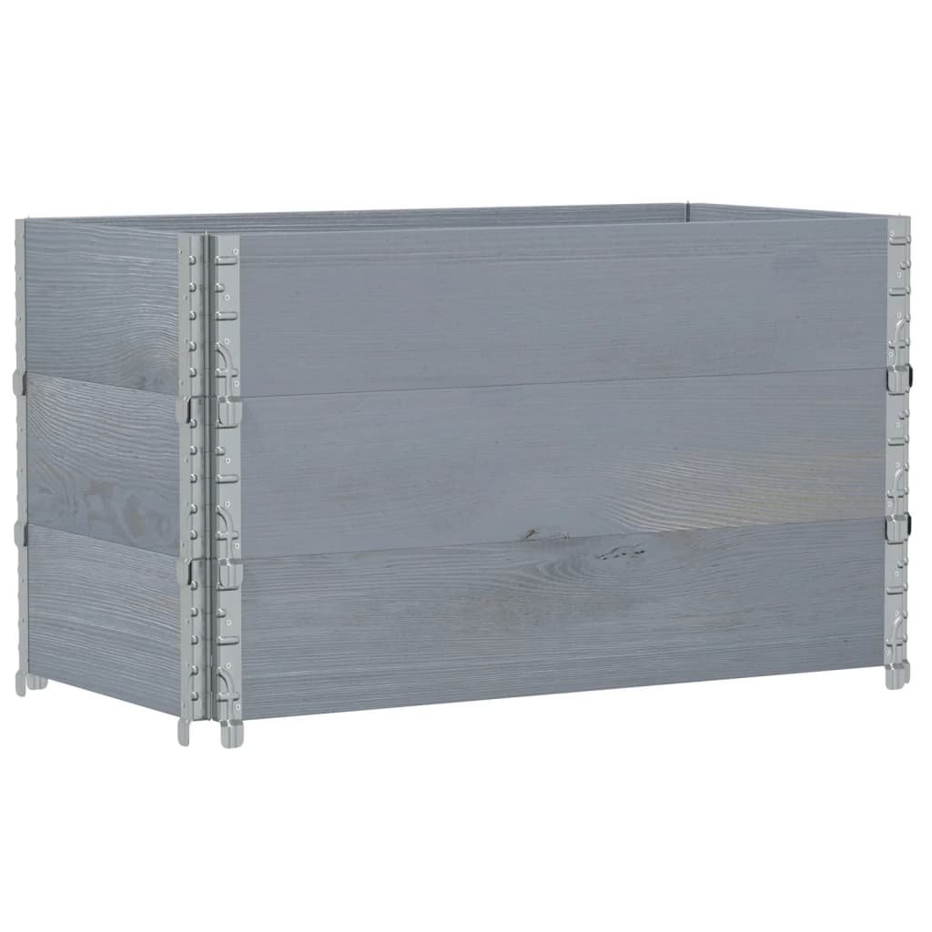Planting Box Gray 100x50 Cm Solid Pine Wood