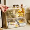 Transparent Tea Bag Storage Box Acrylic Storage Divider Box Tea Bag Storage Box Coffee Capsule Sorting Box Sealed Storage Tank