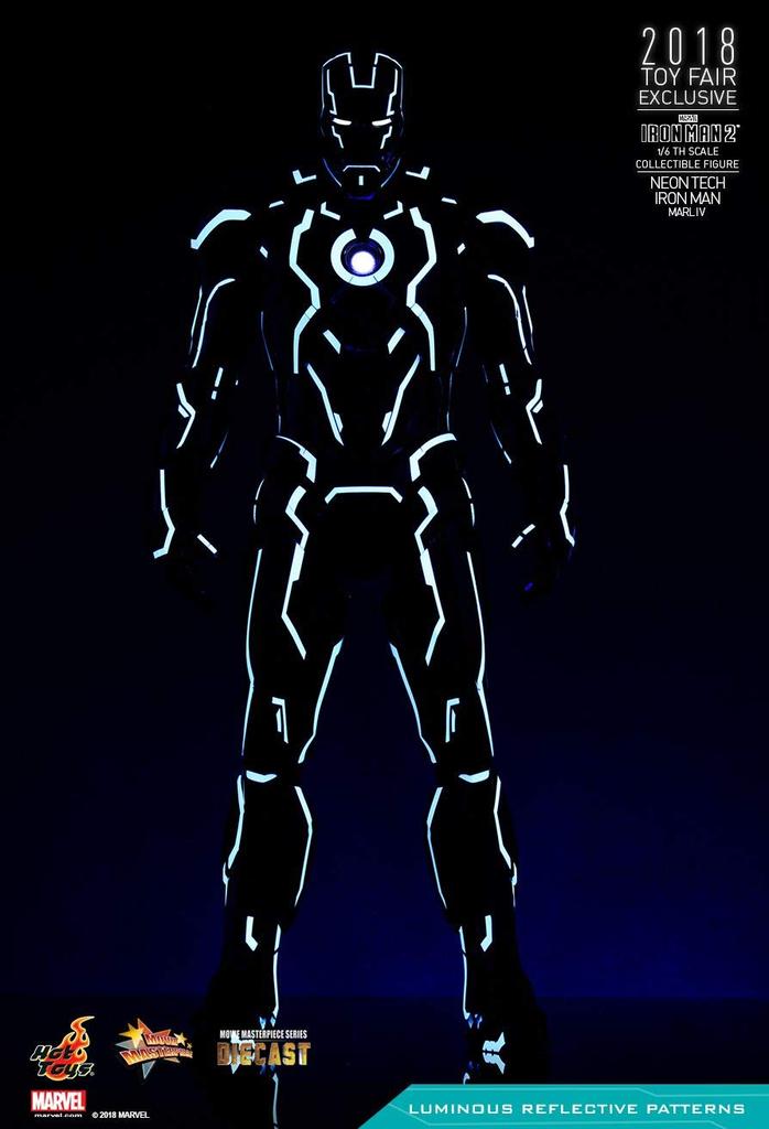 Movie Masterpiece DIECAST Iron Man 2 Iron Man Mark IV Neon Tech Version 1/6