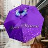 1pc Butterfly Automatic Folding Umbrella, Heavy Duty 8 Rib Iron Frame,  Suitable for Travel, Daily Use, Birthday, Decor Gift m0104098