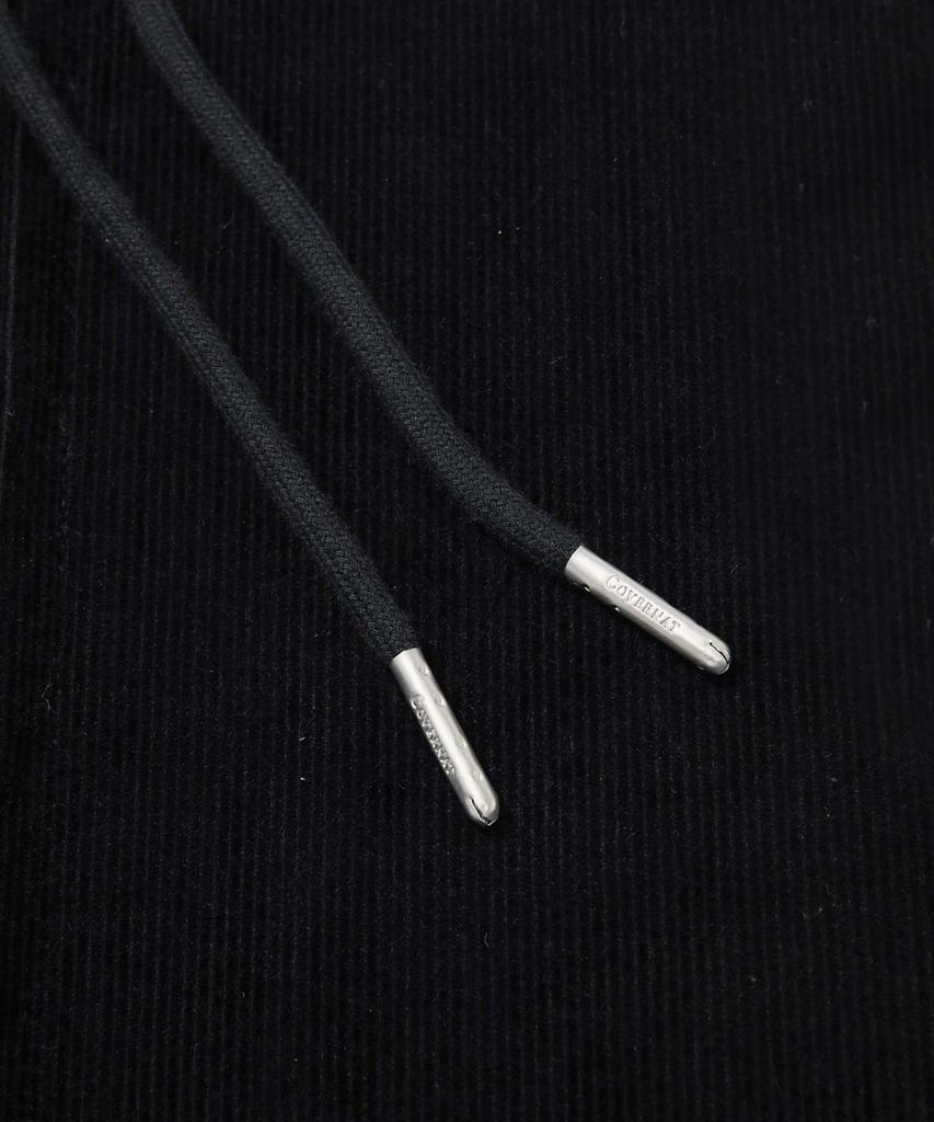 COVERNAT C Logo Corduroy Hoodie Jacket Black
