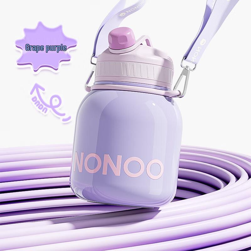 NONOO Insulated Dual-Spout Straw Water Bottle