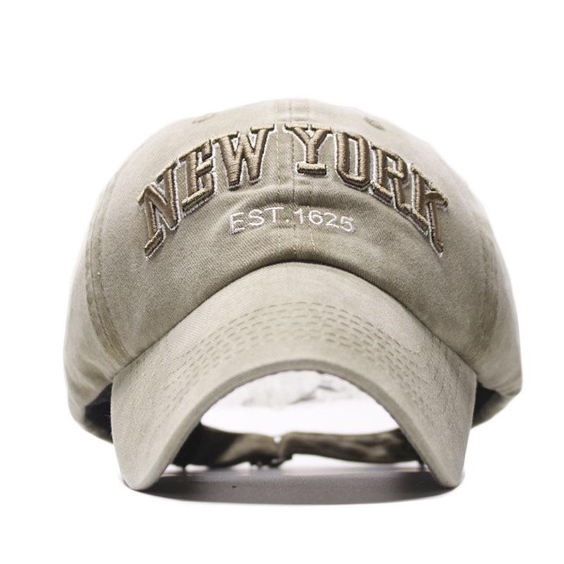 Versatile Pure Cotton Alphabet Washed Cloth European and American Retro Old Baseball Cap Outdoor Sunshade Men's and Women's Hats