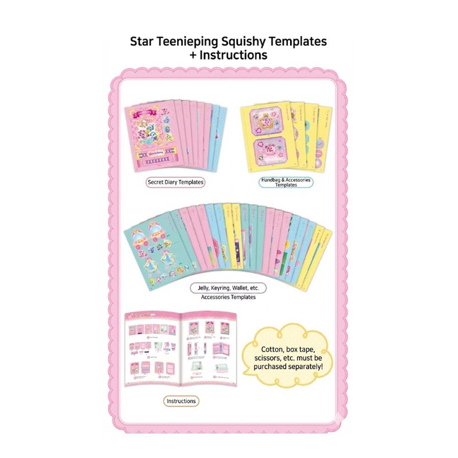 Made in Korea · KC Certified - Shooting Star Catch! Teenieping  Star Teenieping Squishy Making Set