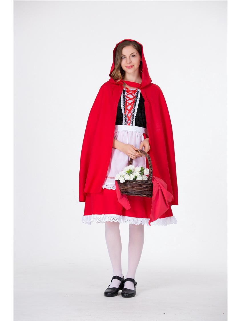 

Adult Little Red Riding Hood Costume - Masquerade, Halloween, Christmas Princess Dress XL
