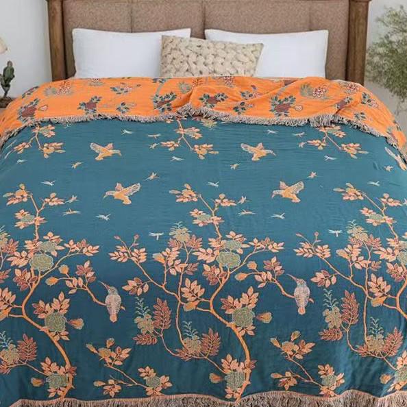 Five-Layer Pure Cotton Gauze Towel Blanket - Lightweight Summer Cover for Adults
