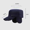 Winter Men's Flat Cap Thick Warm Velvet Cap Ear Protection Captain Cap