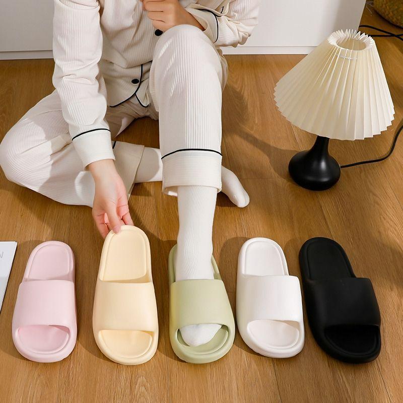 Pantoufles Antidérapantes, Pantoufles d'Intérieur Légères d'Été pour Femmes, Pantoufles de Salle de Bain d'Intérieur pour Hommes et Couples