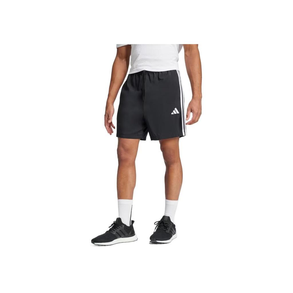 Adidas Essential 3-Stripes Chelsea Shorts Sportswear Comfortable Breathable Mid-Rise Drawstring Casual Shorts Men Shorts Black JE6436