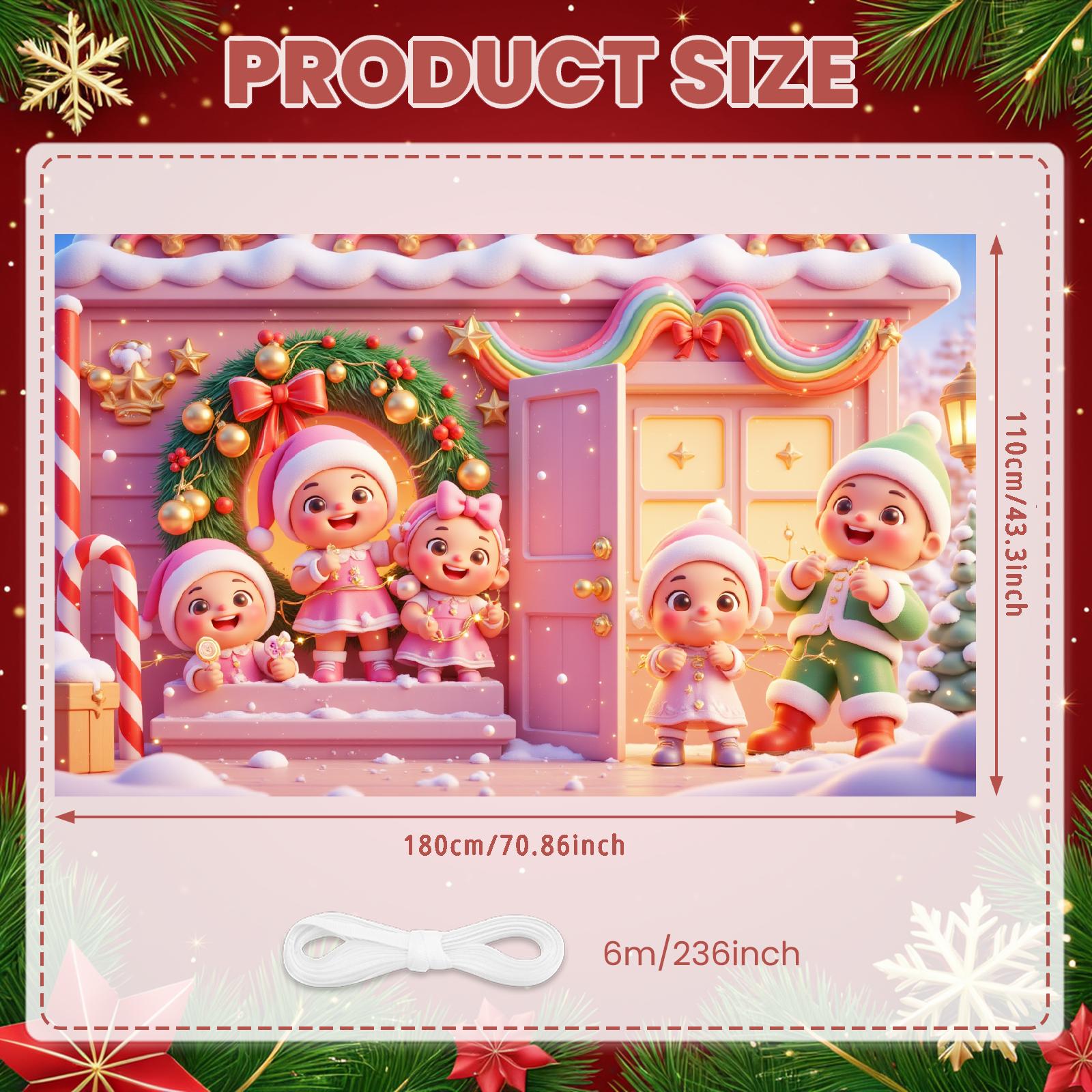 

Holiday Banner Cartoon Design Christmas Decor Holiday Decor Decorative Holiday Christmas Banner For Indoor Decoration Seasonal