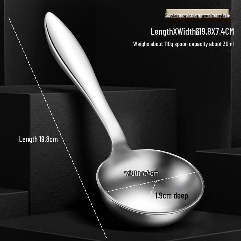 Набор больших суповых и мерных ложек из нержавеющей стали в корейском стиле