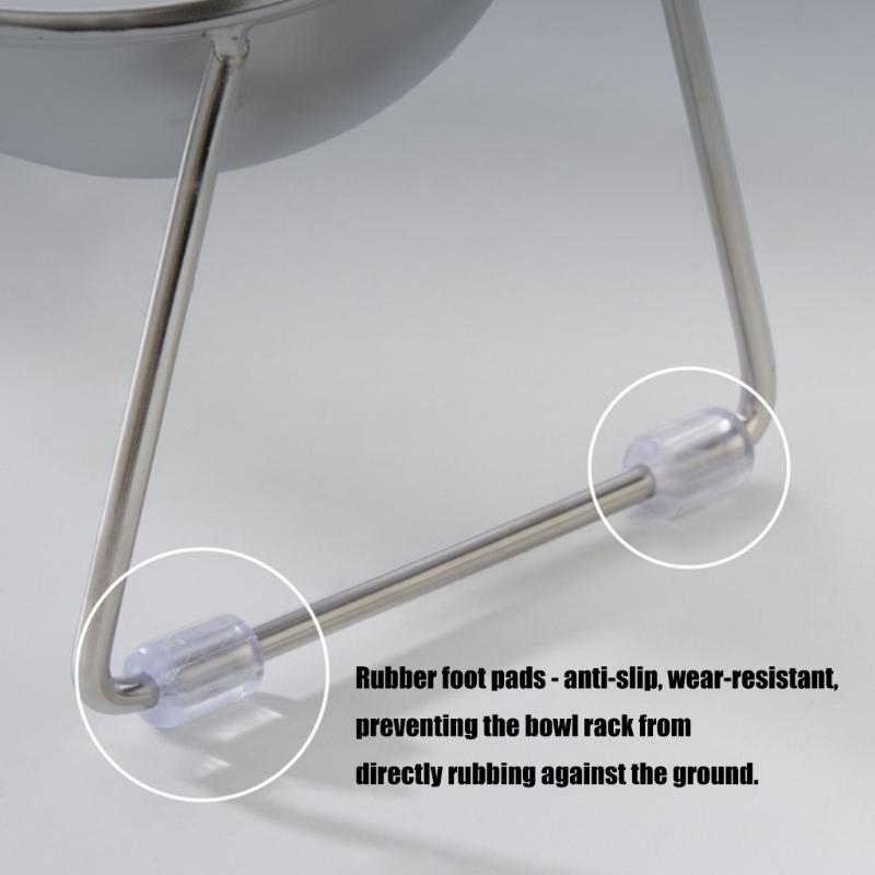 Elevated Cats Bowl Set Nonslip Base Stainless Steel Pet Double Bowl Feeders For Dry and Wet Food Home Feeding Solution