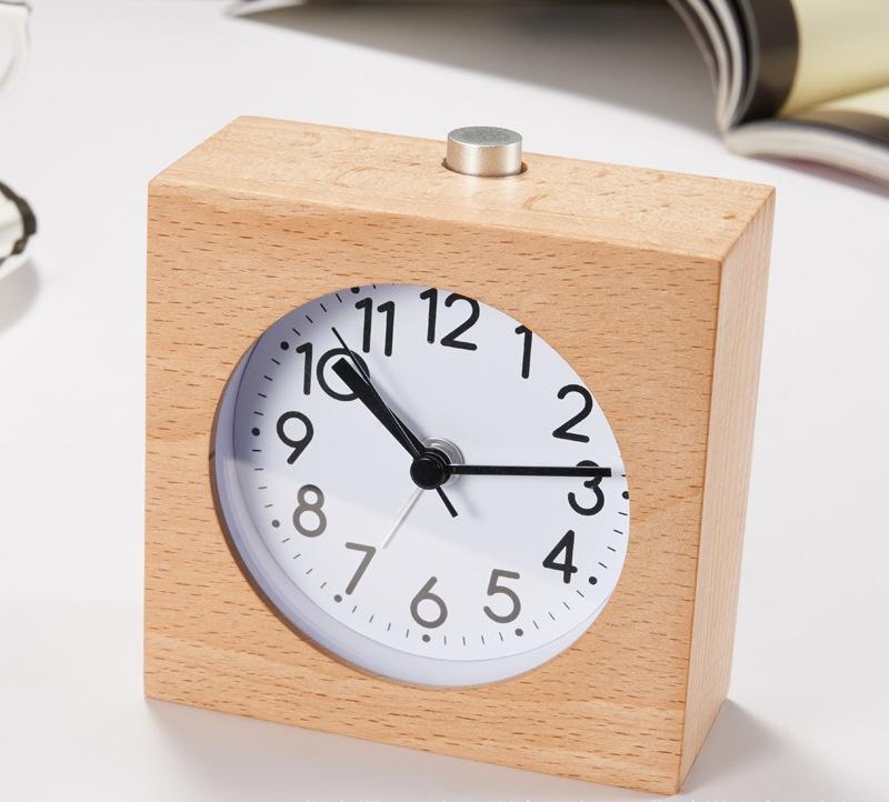 Desk Table Silent Quiet Hands Quartz Mini Round Imarch Analog Alarm Clock Mechanism Movements Quartz Table Clock With Light
