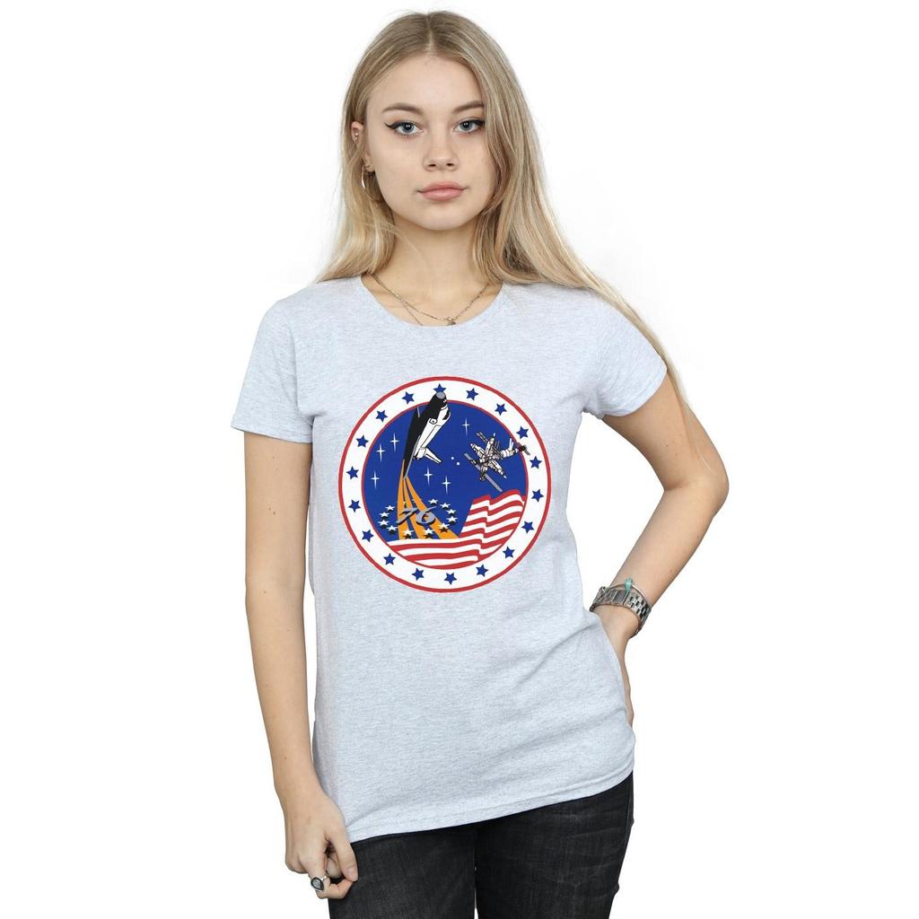 NASA Womens/Ladies Classic Rocket 76 Cotton T-Shirt