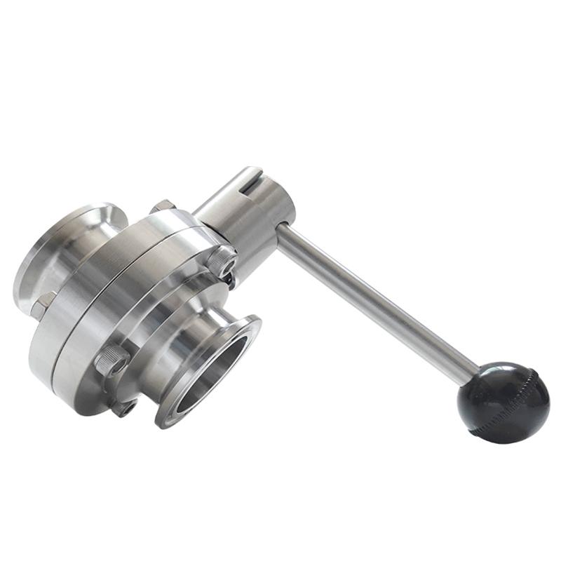 304 Sanitary Grade Quick-loading Butterfly Valve 316 Stainless Steel Clamp Valve Chuck Manual Buckle Disc Valve Clamp