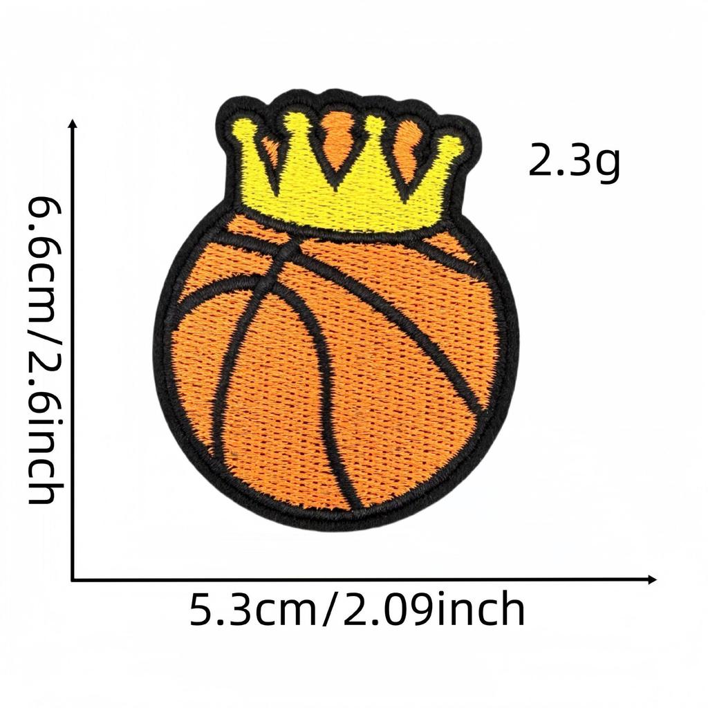 Sports Cartoon Basketball Embroidered Patch - Clothing Accessory Label
