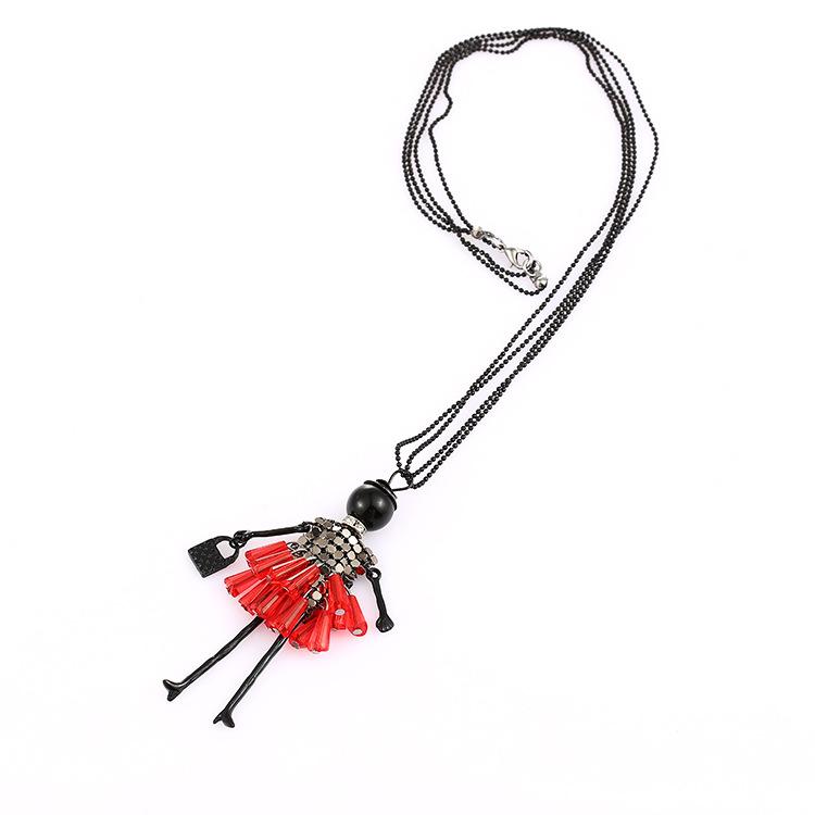 

Длинный свитер для девочек, цепочка в этническом стиле, креативный кулон, универсальное ожерелье, ювелирные изделия