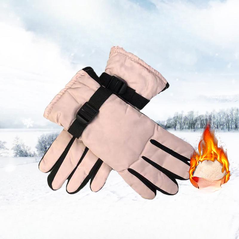 Winter Cycling and Skiing Gloves Are Warm and Cold Proof with Fleece. Outdoor Mountain Climbing and Cycling Gloves for Men and Women Are Thickened