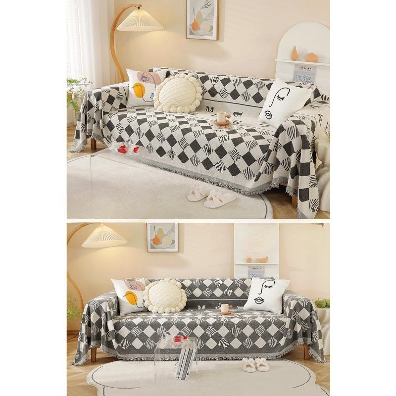 

Тканевый чехол для дивана, полное покрытие, одеяло, чехол на спинку, полотенце, нескользящая подушка для дивана, универсальный чехол, устойчивый к царапинам, универсальный стиль Four Seasons Ins 180*130cm