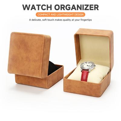 PU-Leder Uhrenbox matt Klappbar Uhren Aufbewahrungsboxen Mann Frau Schmuck Organizer Verpackungsetui Tragbar Geschenk Uhrenbox