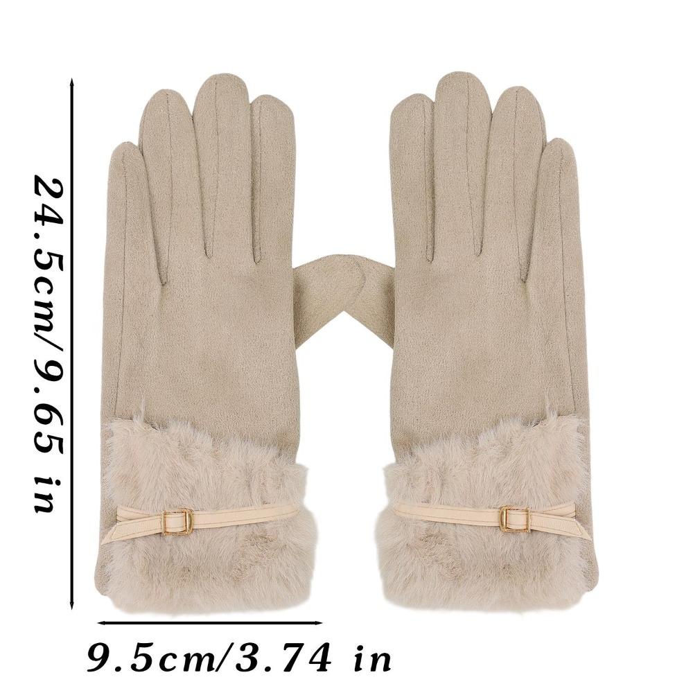 Plush Lining Winter Gloves Warm Thick Gloves New Touch Screen Gloves Women