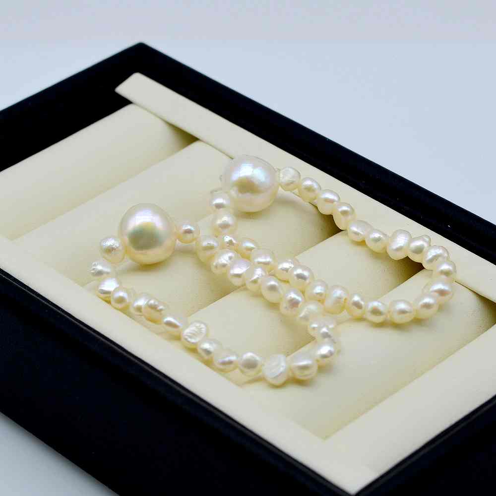 Baroque Earrings Natural White Freshwater Pearl Stud Earrings Handmade Small Pearl Long Earrings Women's Wedding Earrings