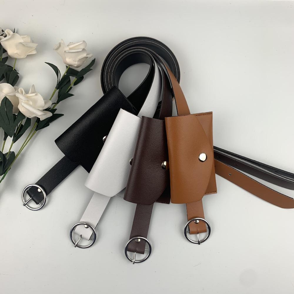 

Female Jeans Casual PU Leather Chains Bag Bag Belt Metal Buckle хакі