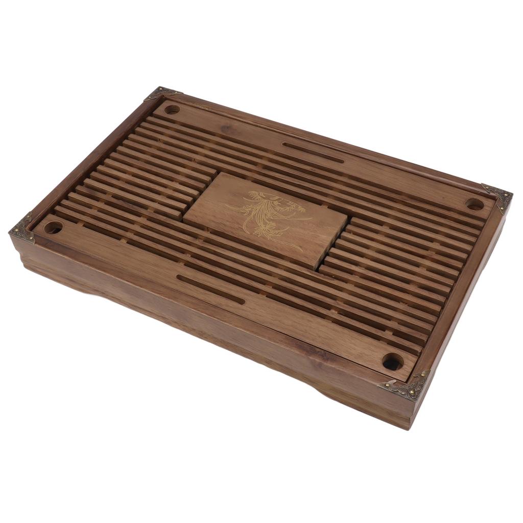 Gongfu Tea Tray Water Storage Drainage Home Decoration Ornament Serving Tray for Office