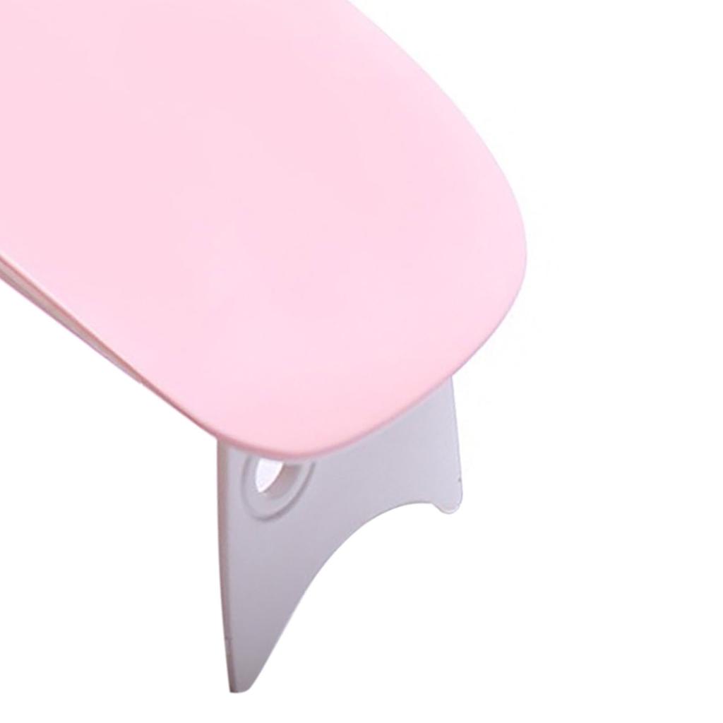 Secador de Unhas Profissional 6W Luz para Esmalte em Gel Dobrável Luz UV para Unhas Gel de Cura LED Secador Rosa Dividido