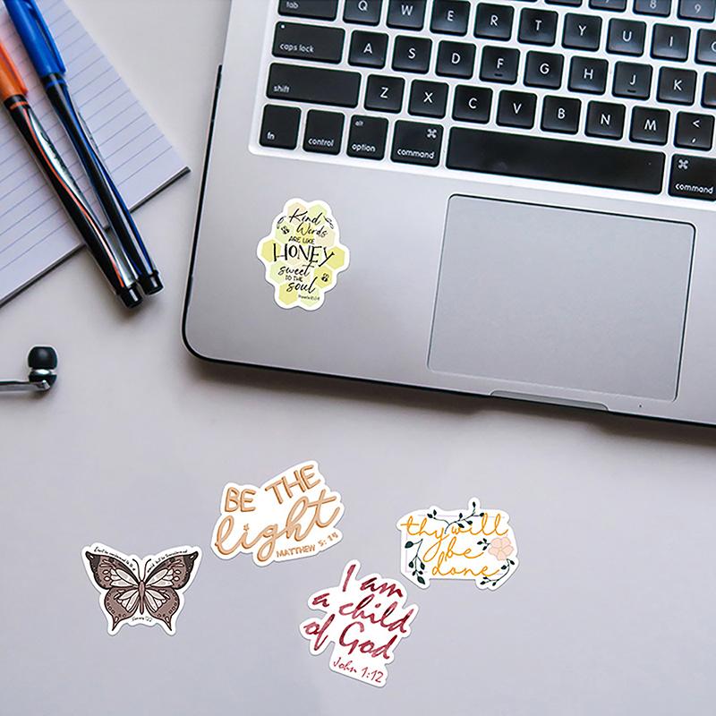 50Pcs Jesus Phrase Christians Religion Bible Stickers Skateboard Suitcase Graffiti Luggage Motorcycle Diy Bible Sticker