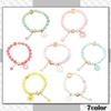 Chrome Crane Women's Bracelet, Prayer Beads, Small Flowers, Multicolored Jewelry Accessory, WB113 (06.White)
