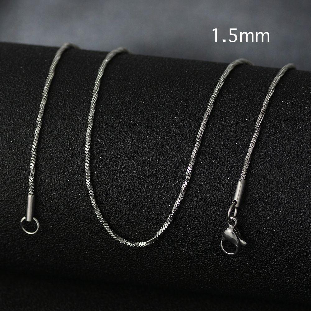 50cm Nuova Moda Catena in Acciaio Inossidabile 1,2-3mm Colore Argento Oro Rosa Collana Gioielli Placcatura Sottovuoto Accessori Choker Collare