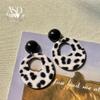 Hong Kong Style Retro Polka Dot Earrings: Playful Red Ear Clips for Girls and Women