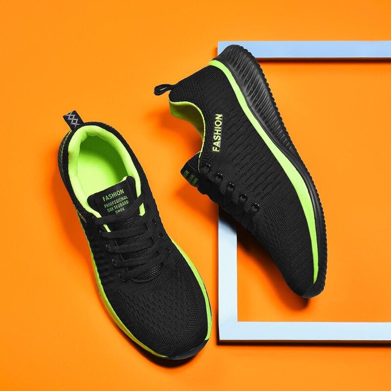 Tennis Shoes Men Mesh Breathable Running Shoes Army Green Spring Autumn Walking Shoes Sports Men Women Sneakers Casual Footwear