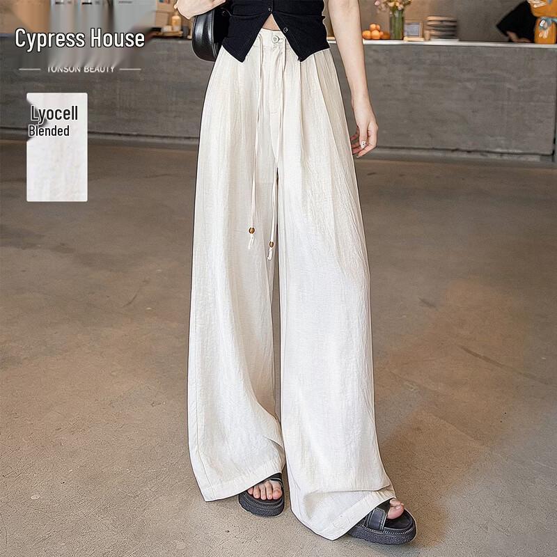Women s Lyocell Blend Drawstring Wide-Leg Pants XL
