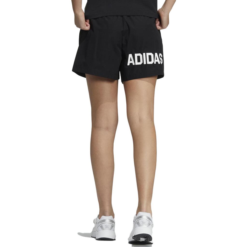 adidas Originals Solid Color Elastic Waist Sports Shorts Women Shorts Black HH9448