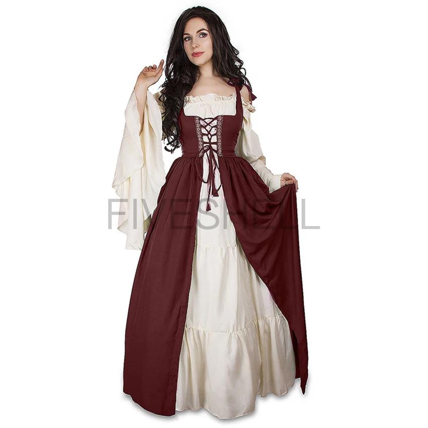 Women's Medieval Punk Princess Costume Victorian Robe Dress for Palace Carnival Party Disguise Halloween Cosplay Female 2026