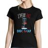 Women's T-shirt - I Can't Disc Golf - Black - Short Sleeves - Round Neck